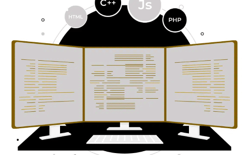 Graphic illustrating online escrow services on a computer. | EscrowTech